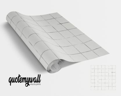 Slate Grey Square Tile Outline Self Adhesive Vinyl