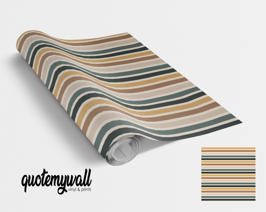 Boho Chic Stripes Self Adhesive Vinyl