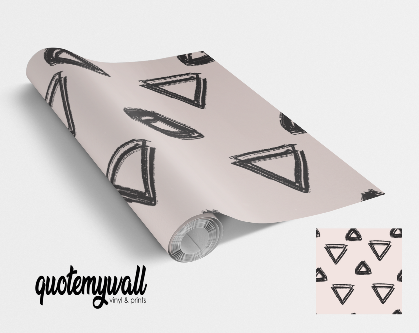 Hand Scribbled Triangles Self Adhesive Vinyl
