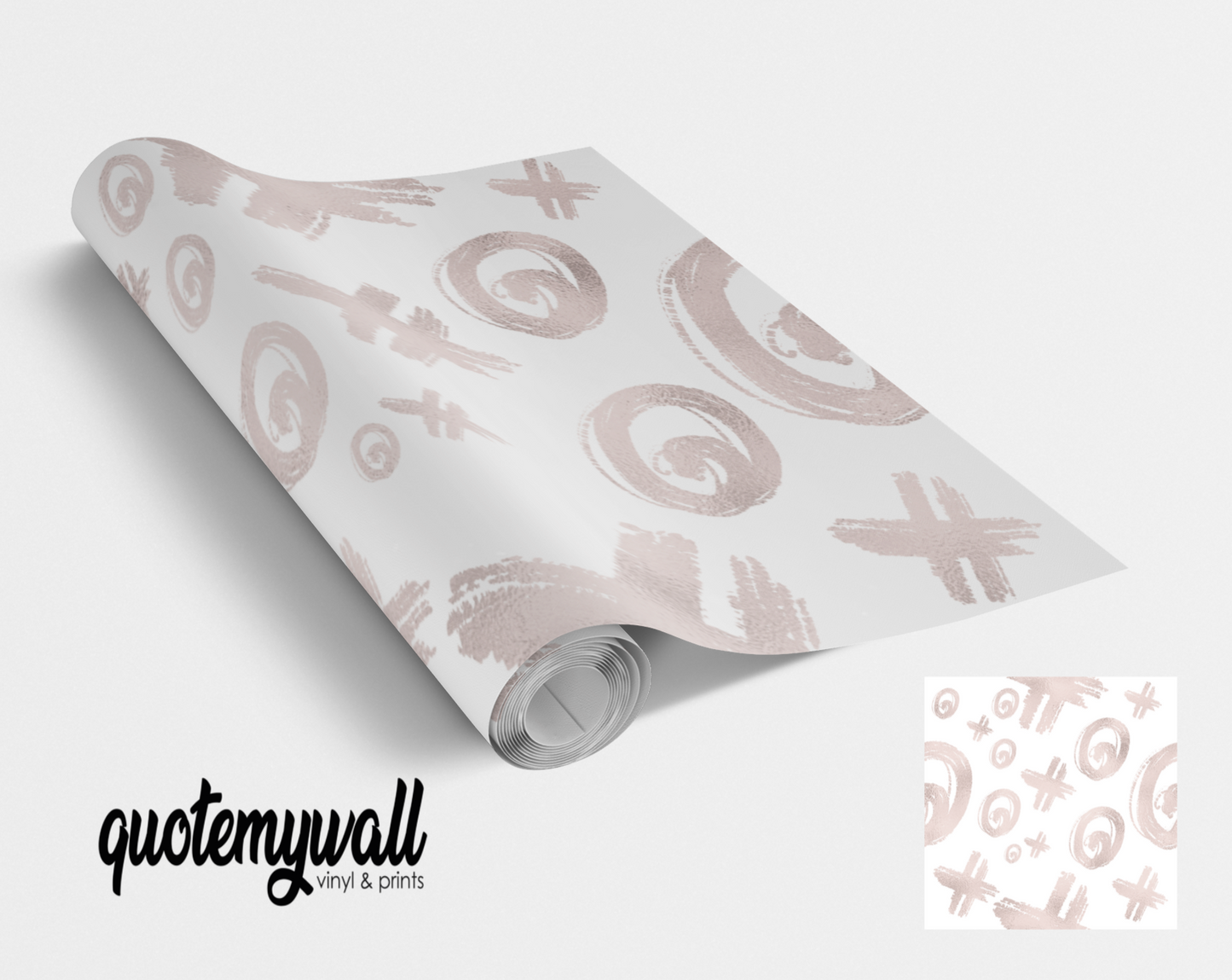 Light Pink Hashtag Swirls Vinyl Furniture Wrap