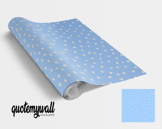 Baby Blue Micro Stars Self Adhesive Vinyl