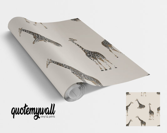 Safari Giraffes Vinyl Furniture Sticker