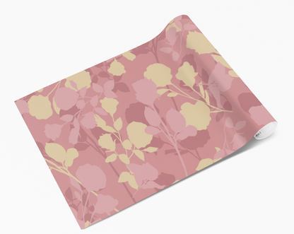 Blush Pink & Yellow Leaves Vinyl Furniture Wrap