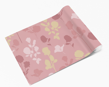 Patel Pink Yellow Flowers Self Adhesive Vinyl