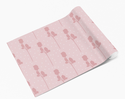 Pastel Pink Rose Buds Self Adhesive Vinyl
