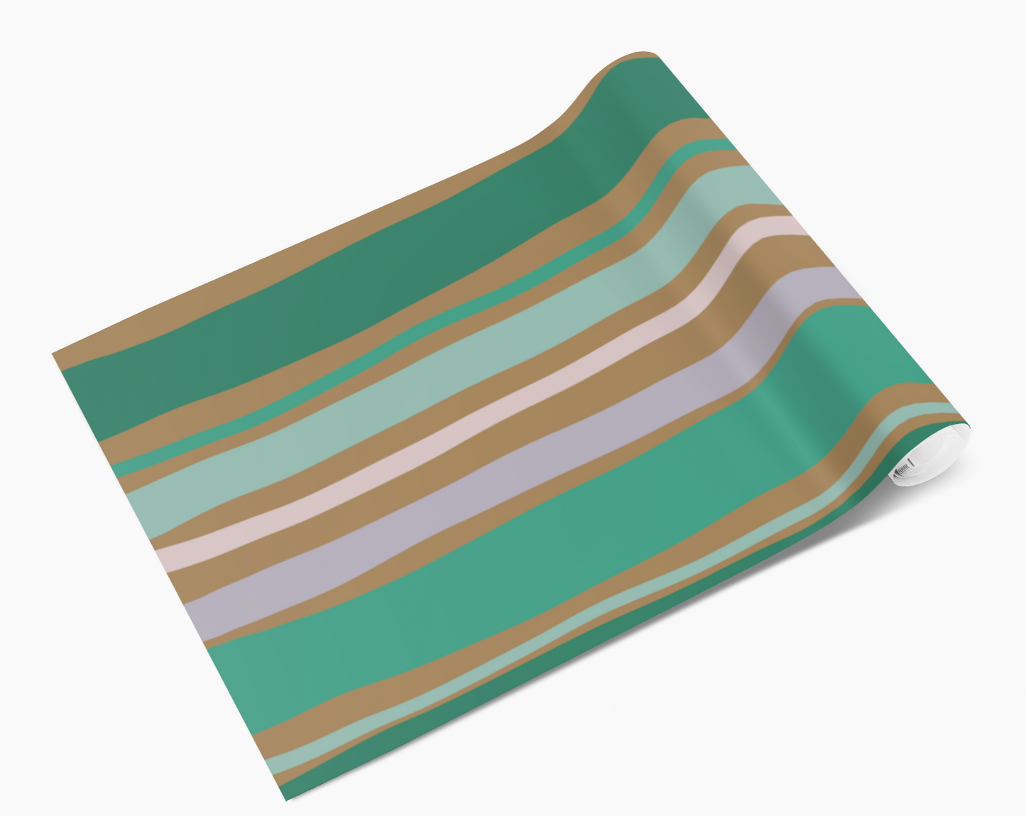 Green Brown Stripes Self Adhesive Vinyl