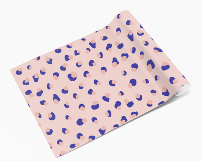 Pink & Blue Leopard Print Vinyl Furniture Sticker