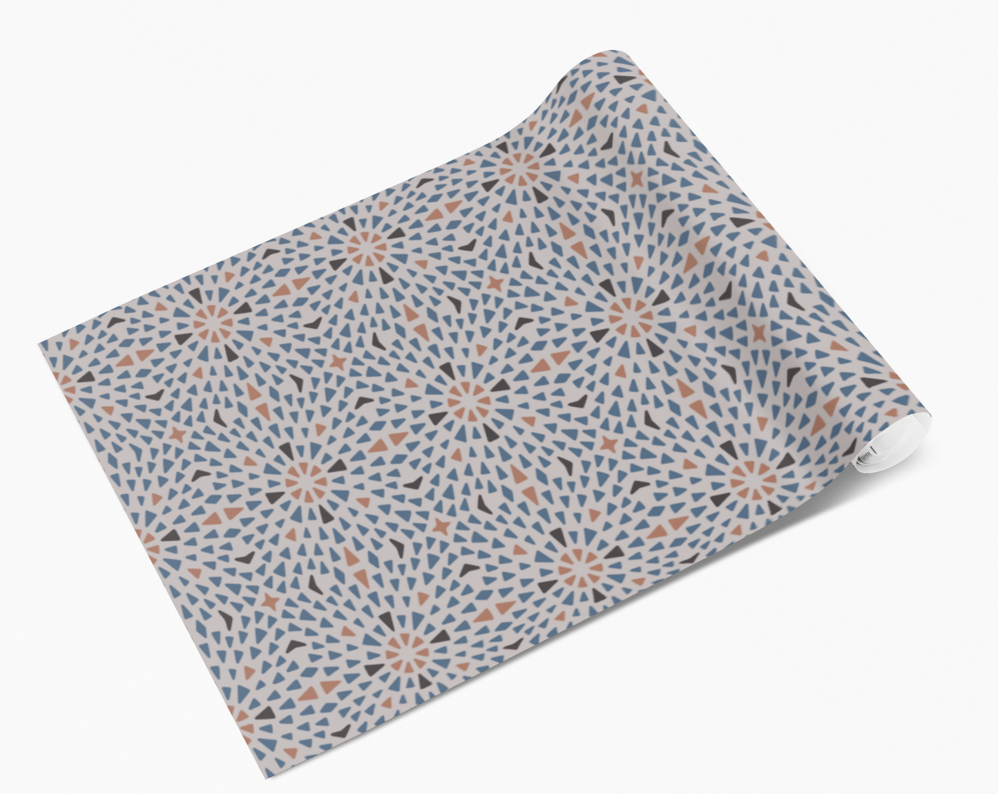 Micro Blue/Beige Mosaic Self Adhesive Vinyl