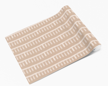 Beige Line Dashes Self Adhesive Vinyl