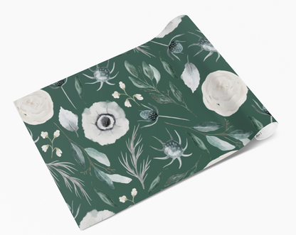Green & Cream Blossom Self Adhesive Vinyl