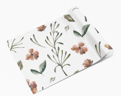 Mini Brown Flowers & Foliage Vinyl Furniture Wrap