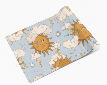 Weather Sun Cloud Sky Faces Self Adhesive Vinyl