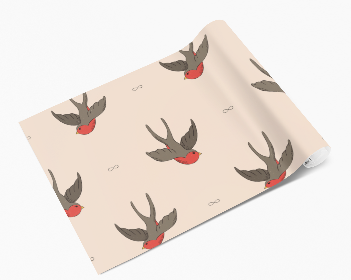 Red Chested Swallow Birds Vinyl Furniture Sticker