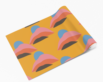 Abstract Mountain Scene Sunrise Vinyl Furniture Sticker