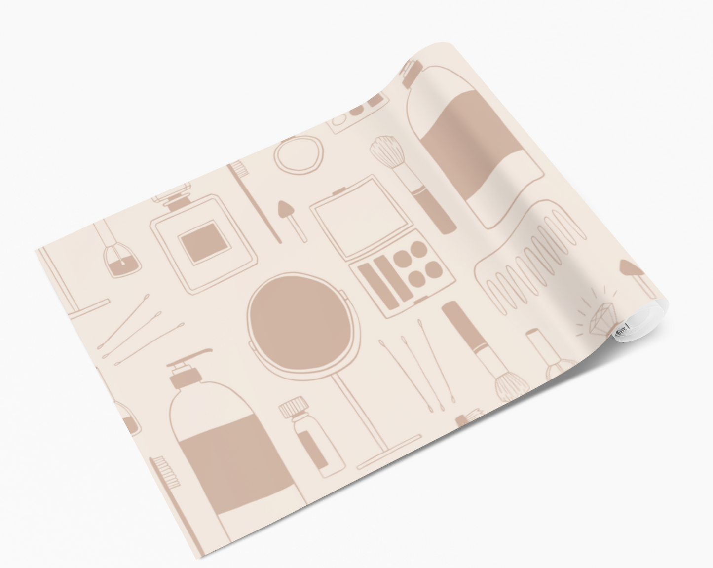 Taupe Make Up Outline Silhouette Vinyl Furniture Wrap