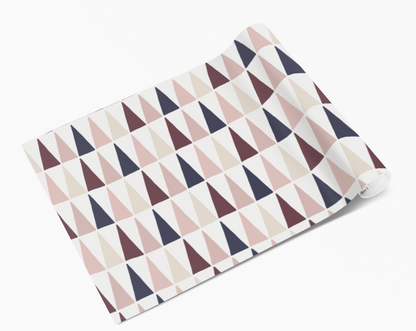 Navy Blush Triangles Print Vinyl Furniture Sticker