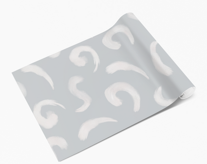 Grey & White Squiggles Self Adhesive Vinyl