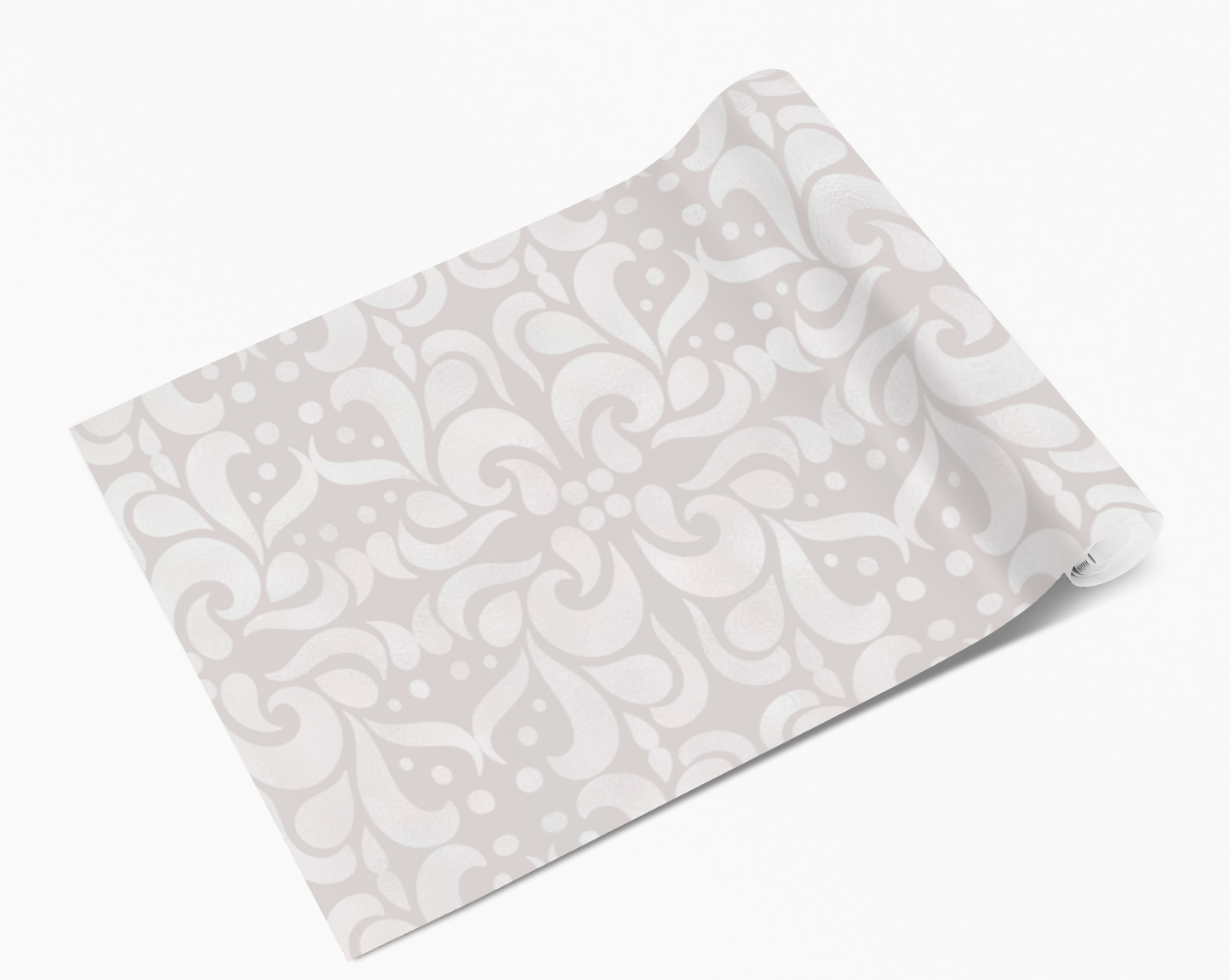 Stone White Curly Tile Design Self Adhesive Vinyl