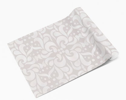 Stone White Curly Tile Design Self Adhesive Vinyl