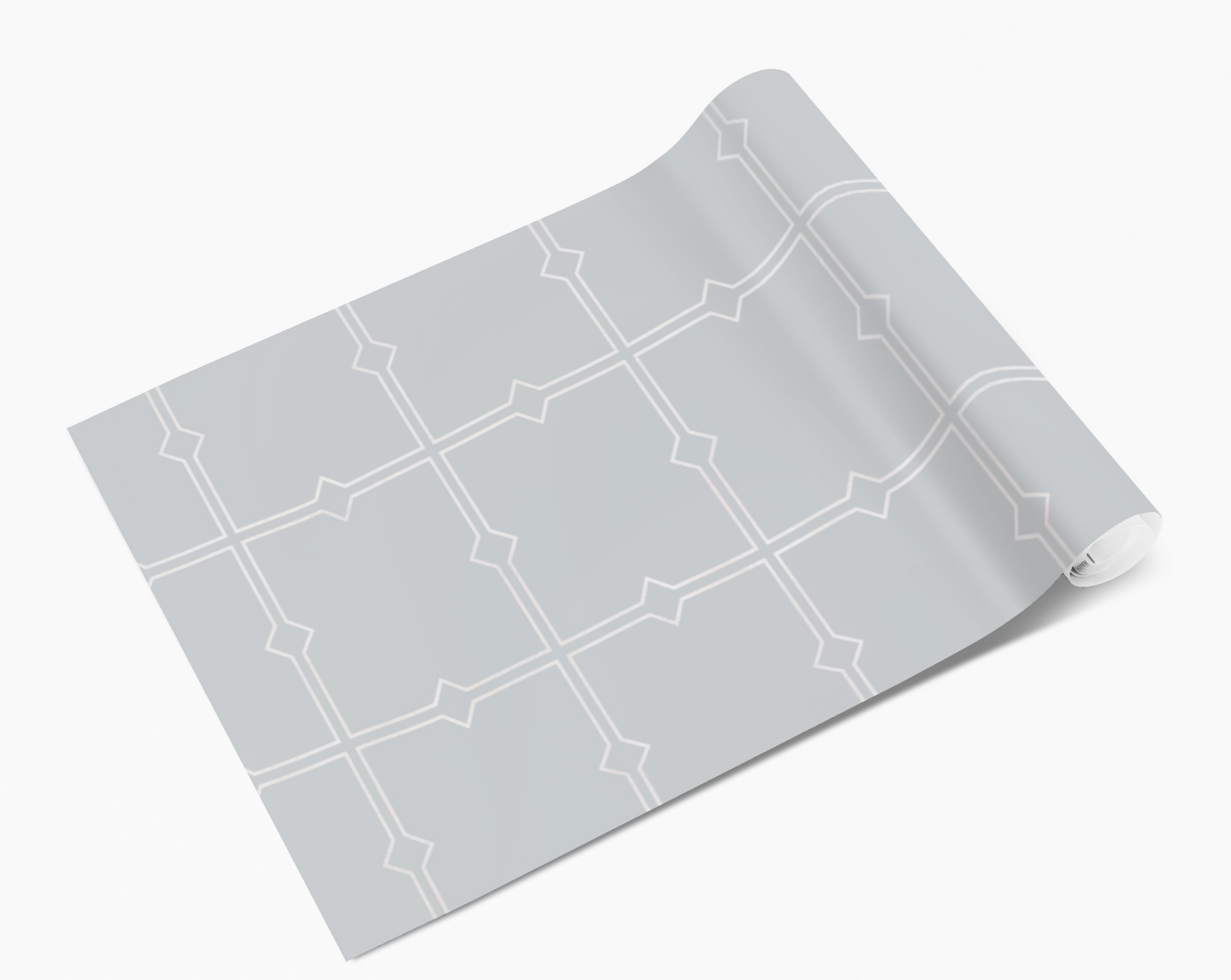 Grey Square Geometric Tile Pattern Self Adhesive Vinyl