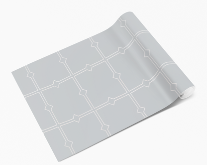Grey Square Geometric Tile Pattern Self Adhesive Vinyl