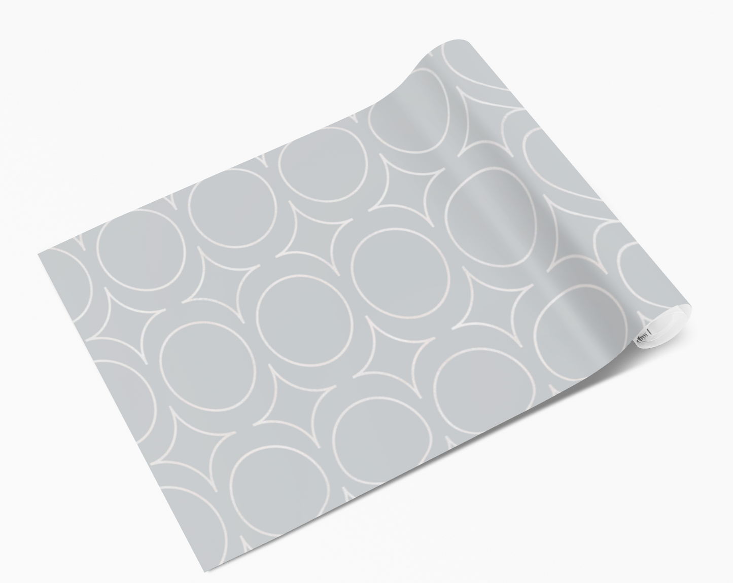 Grey Circular Geometric Design Self Adhesive Vinyl