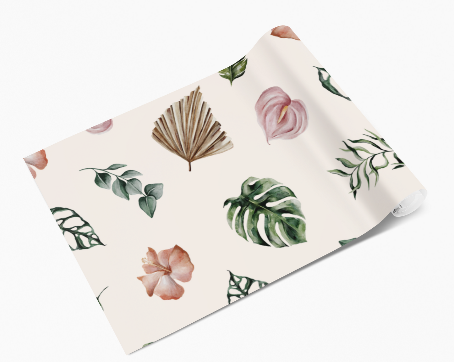 Tropical Leaves Palm Leaf Calla Lily Self Adhesive Vinyl