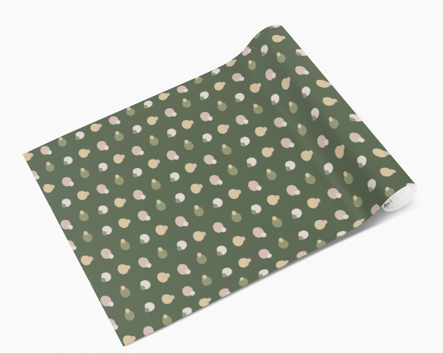 Green Beige Irregular Tiny Blobs Self Adhesive Vinyl