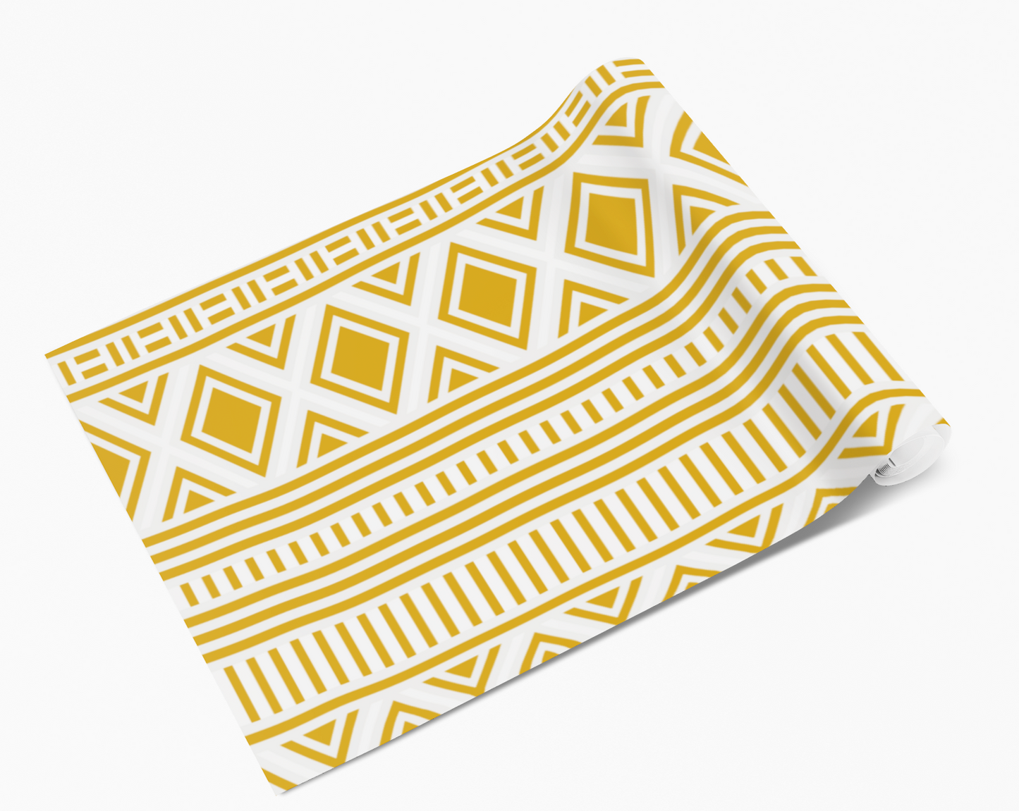 Mustard Yellow Geometric Pattern Self Adhesive Vinyl