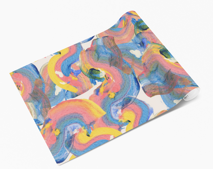 Arty Paintbrush Stroke Watercolour Swirls Self Adhesive Wrap