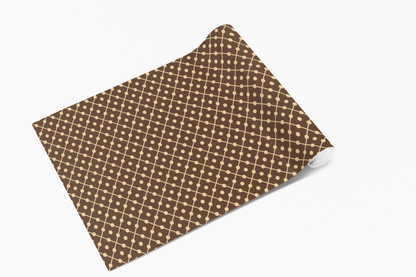 Brown Beige Fine Square Cross Cross Self Adhesive Vinyl