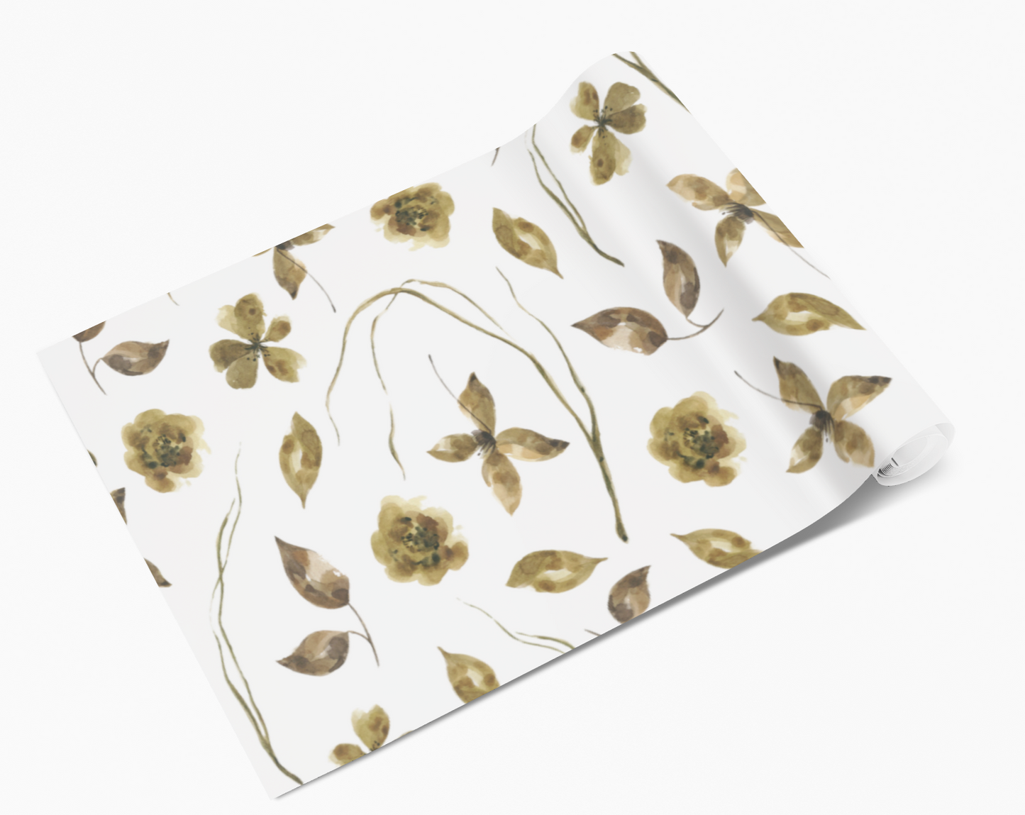 Brown Pretty Mini Petals Leaves Self Adhesive Vinyl
