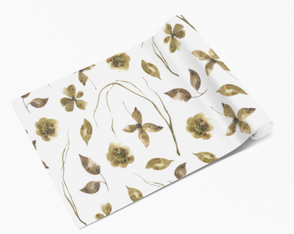 Brown Pretty Mini Petals Leaves Self Adhesive Vinyl