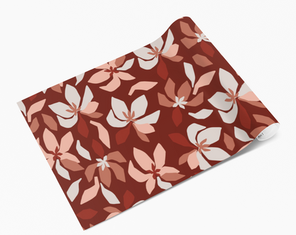 Red Poinsettia Flowers Self Adhesive Vinyl