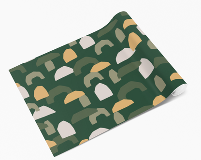 Green Abstract Shapes Vinyl Furniture Sticker