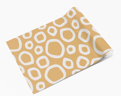 Orange Irregular Circles Self Adhesive Vinyl