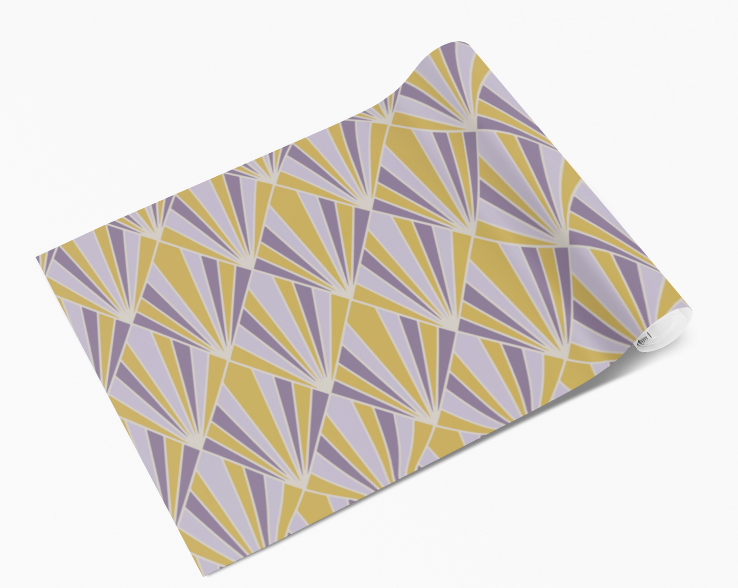 Grey & Yellow Art Deco Design Vinyl Furniture Sticker