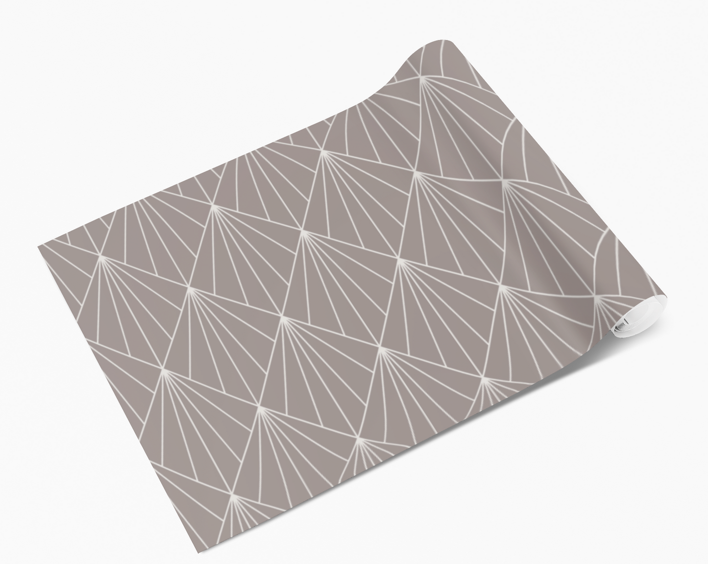 Taupe Art Deco Fans Self Adhesive Vinyl