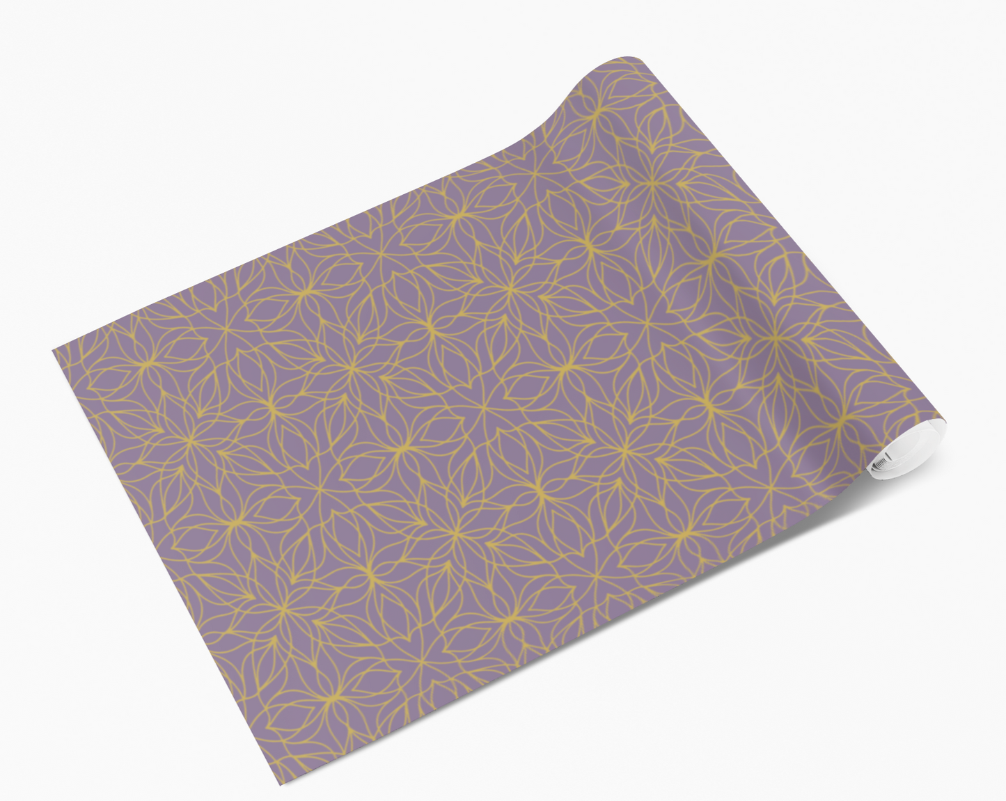 Grey Yellow Kaleidoscope Pattern Self Adhesive Vinyl