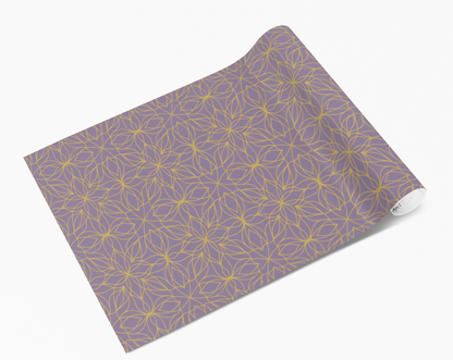 Grey Yellow Kaleidoscope Pattern Self Adhesive Vinyl