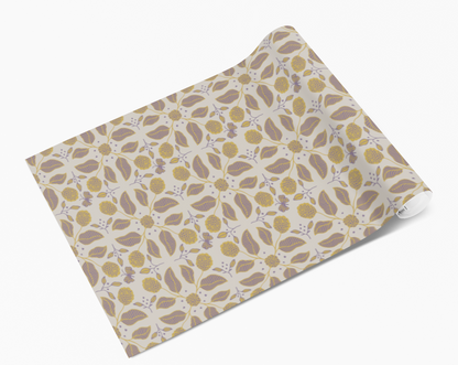 Stoney Yellow Mini Leaf Tiles Self Adhesive Vinyl