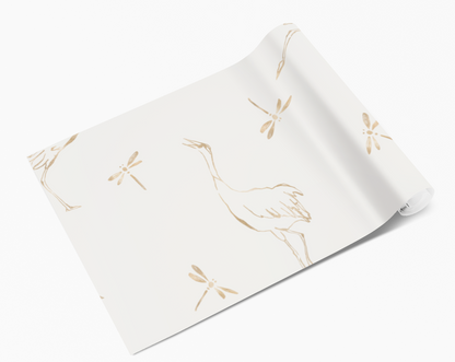 Crane Dragonfly Beige Self Adhesive Vinyl
