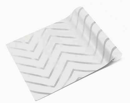 Pearly Grey Zig Zags Vinyl Furniture Wrap