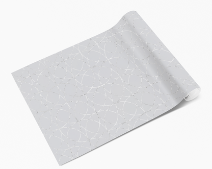 Pearly Grey Abstract Circles Pattern Vinyl Furniture Sticker