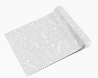Grey Outline Holly Berries Vinyl Furniture Sticker