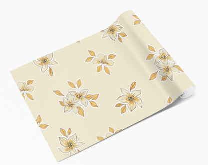 Mini Cream Flowers Neutral Floral Flowers Self Adhesive Wrap