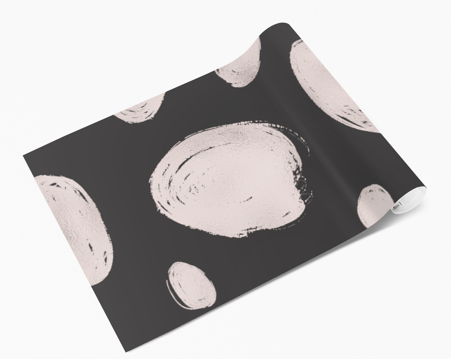 Large Hand drawn Black & Blush spots Self Adhesive Vinyl