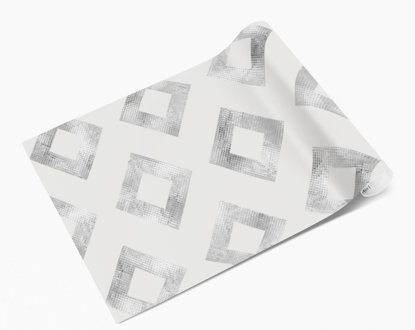 White & Grey Diamond Squares Vinyl Furniture Sticker