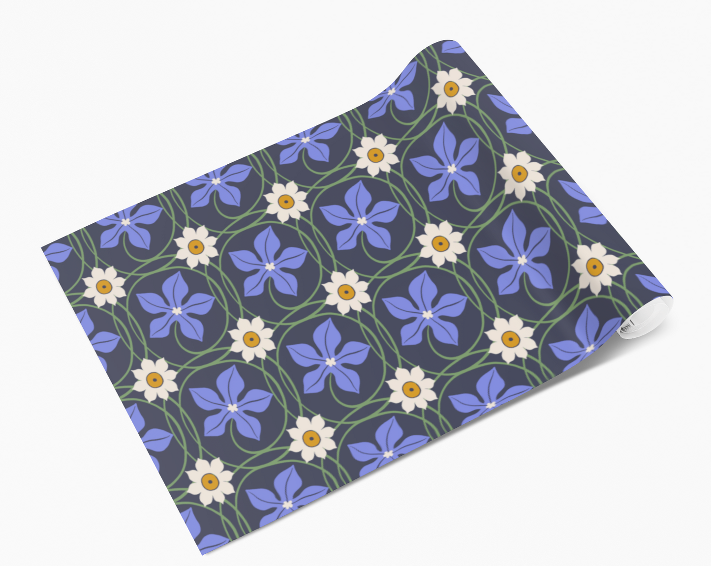 Blue Flower Daisy Vinyl Furniture Sticker