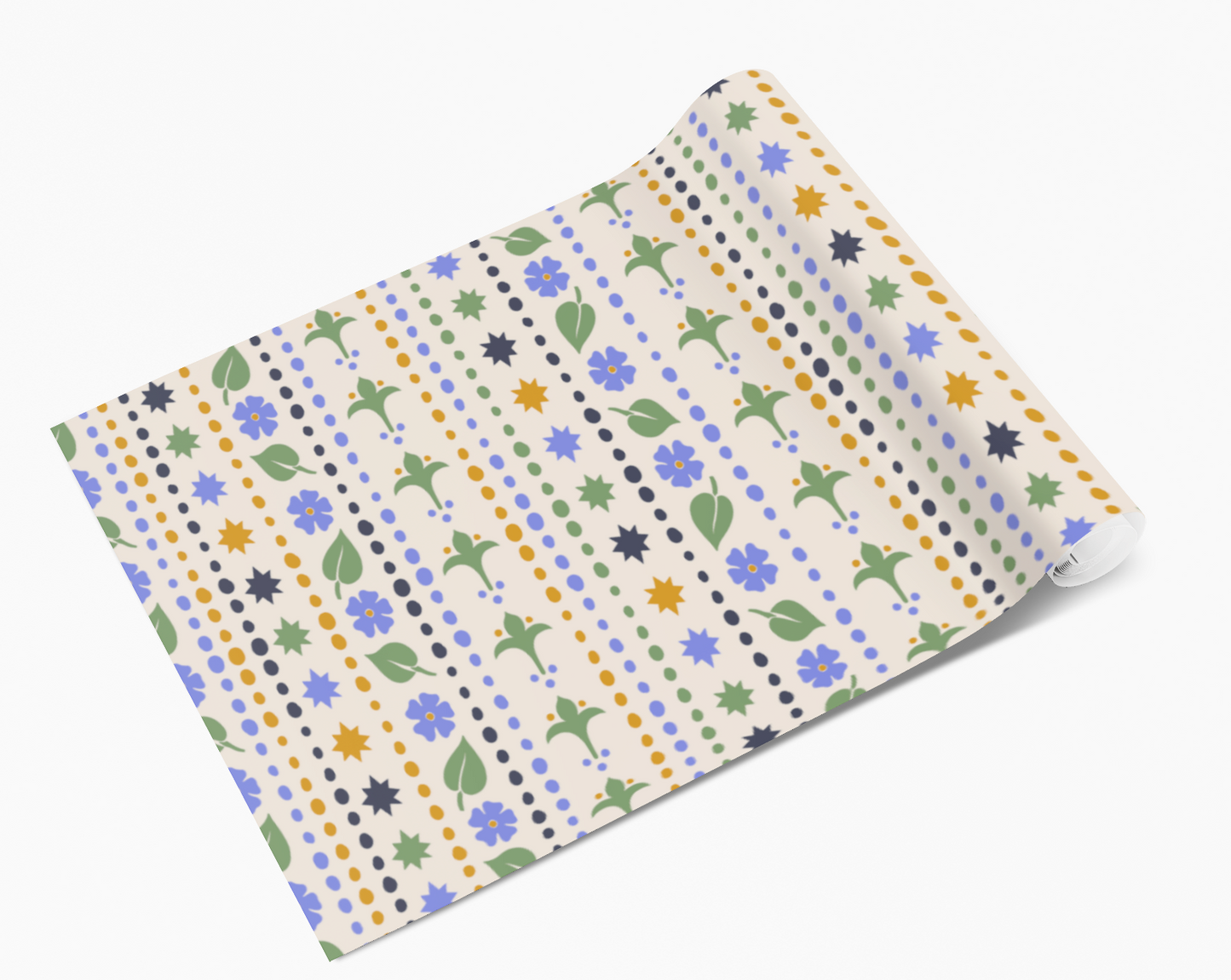 Blue Green Orange Linear Symbols Design Self Adhesive Vinyl